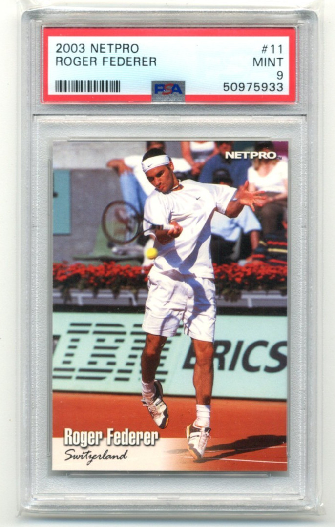 2003 Netpro #11 Roger Federer RC PSA 9 20 Grand Slam Championships