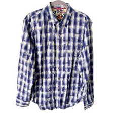 Robert Graham Shirt Men's XL Plaid Multicolor Long Sleeve Button Up 100 Cotton