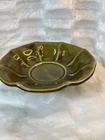 McCoy USA Bowl Avocado Green Scalloped Dish Vintage