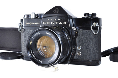 Pentax Spotmatic SP 35mm SLR Film Camera w/Super-Takumar 55mm f2 Lens From JAPAN