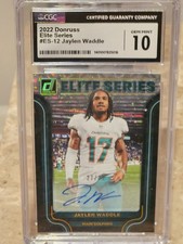 2022 Panini Donruss Elite Series #ES-12 Jaylen Waddle Auto /49 CGC Gem Mint 10