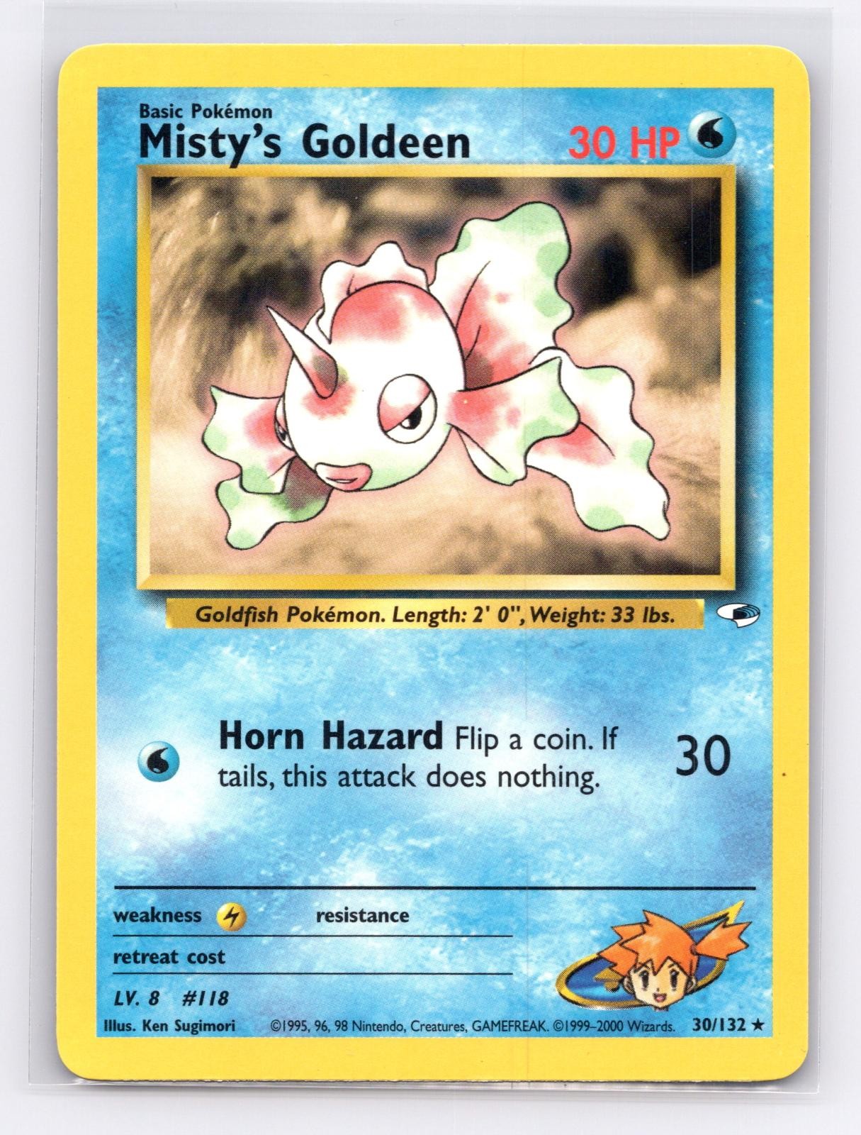 Misty's Goldeen 30/132 Rare Gym Heroes Pokemon Unlimited Near Mint