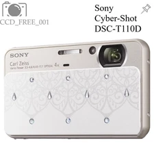 Sony Cyber-Shot DSC-T110D Digital Camera 16.1MP Exposure Compensation White