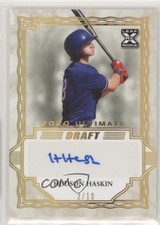 2020 Leaf Ultimate Draft Gold Spectrum 2/10 Hudson Haskin #BA-HH1 Auto 01x1
