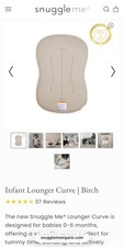  2 SNUGGLE ME: Organic Cotton Lounger Curve, Color: BIRCH. Ages 0-6 months. NIB