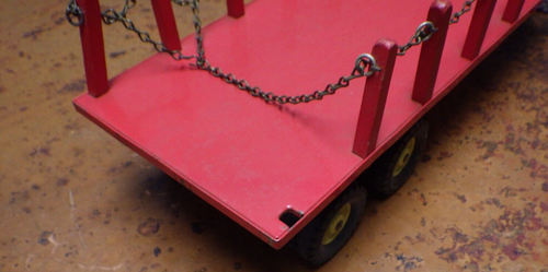 Vintage Red IH Eska Tru-Scale Ryerson Pressed Steel Delivery Stake Truck Semi BK - Picture 13 of 13