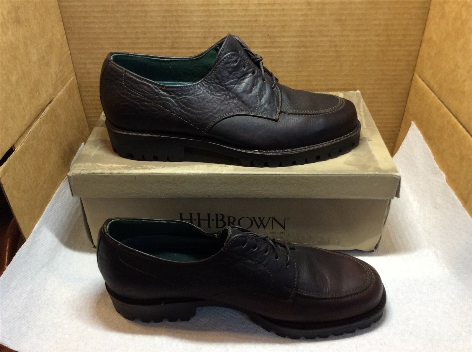 SAOLA Nuovo H.H. Algonchino marrone 7 M dr. pelle marrone conciata ad olio {262R}