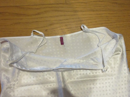 BHS Secrets white cream mix strap sleeveless nightie nightshirt size 12 - Picture 3 of 3