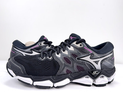 Mizuno Wave Horizon II Laufschuhe, Damen Sneaker UK Größe 4, schwarz, neu