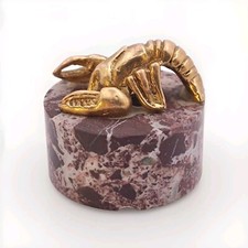 Figurine Zodiac sign Cancer Bronze On The Stone Small 