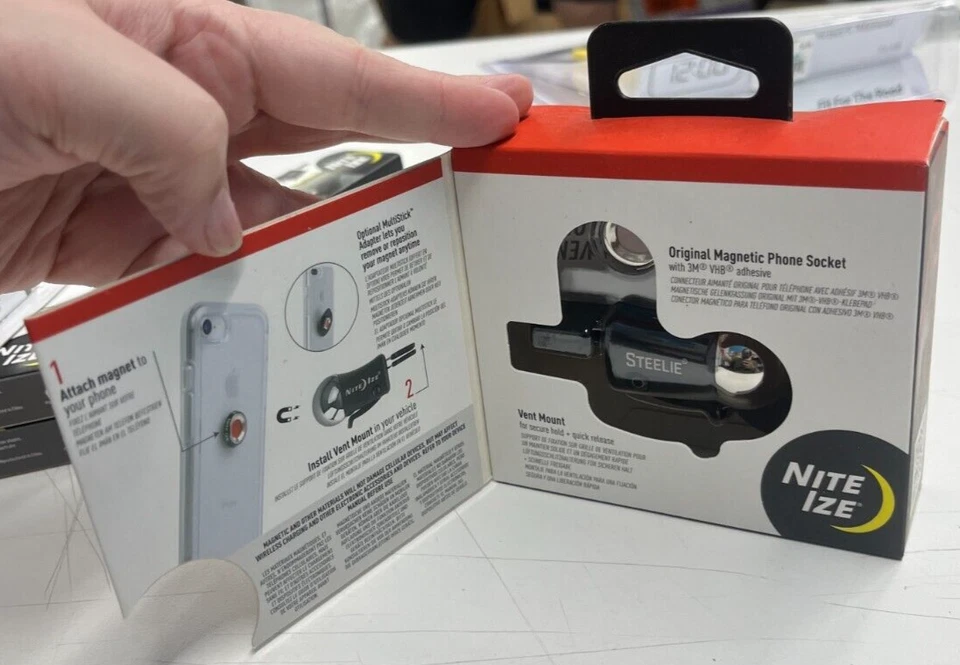 NITE IZE Steelie Car Vent Mount Kit, Universal, Magnet, STCK-11-R8 - Image 4 of 4