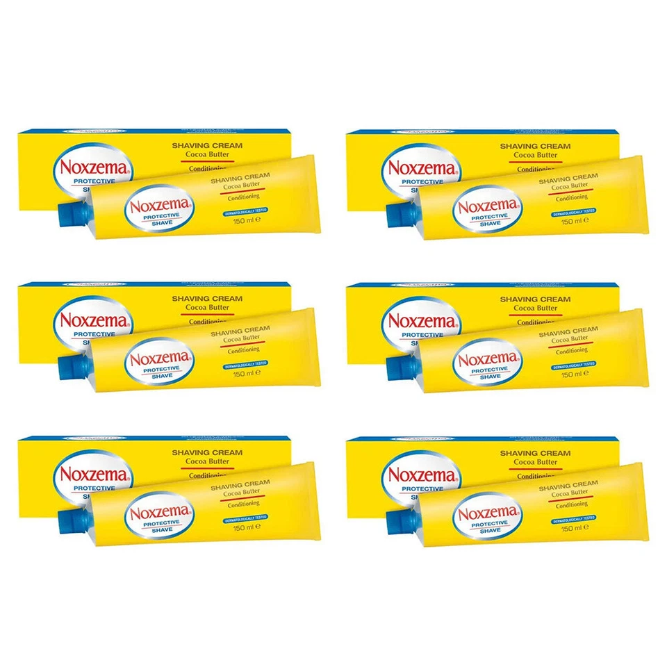 Noxzema Crema Da Barba Burro Di Cacao Per Rasatura Tubetto 150ml 6pz