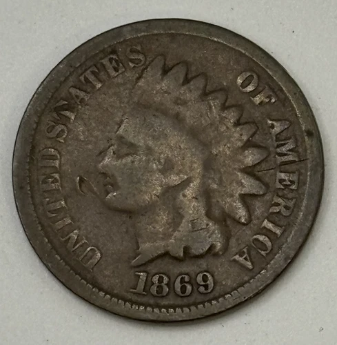 1869 Indian Head cent - Good X-326