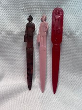 Vtg Fuller Letter Opener Paper Knife Business Man / Woman Lot Of 3 Made In USA