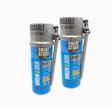 2 Great Stuff Smart Dispenser Yellow Polyurethane Insulating Foam Sealant 12 oz