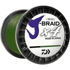 Daiwa J-Braid X4 Braided Fishing Line, Dark Green, 150 Yard Spool