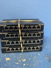 "LOT OF 4" NETGEAR GS308 GS308V3 8 PORT GIGABIT ETHERNET UNMANAGED SWITCH