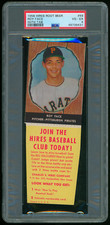 1958 Hires Root Beer #59 Roy Face With Tab PSA 4