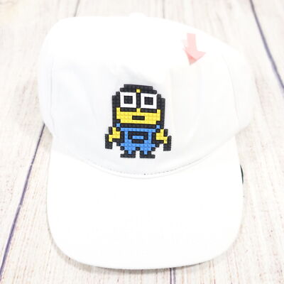 MOSTLY HEARD RARELY SEEN Minions Bob Hut Weiß Strapback Baseball Kappe Defekt