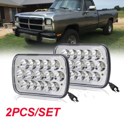 Pair 7x6 LED Headlights Hi/Lo Beam For Chevy Express Savana 1500 S10 Sonoma – SAE/DOT Certified