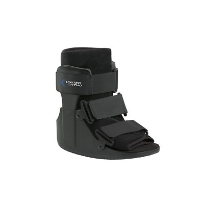 United Ortho Short Cam Walker Fracture Boot  Small Black Left Or Right Unisex