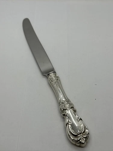 Reed And Barton Sterling Silver Burgandy French Hollow Knife  9 1/8” No Monogram
