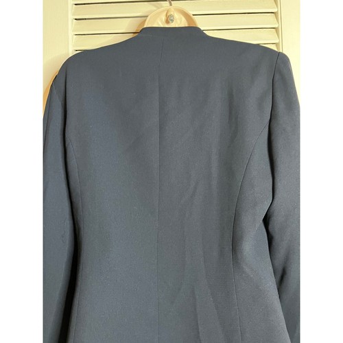 Classic navy Talbots crossover button jacket size 8 3 covered buttons fully line - Picture 3 of 6