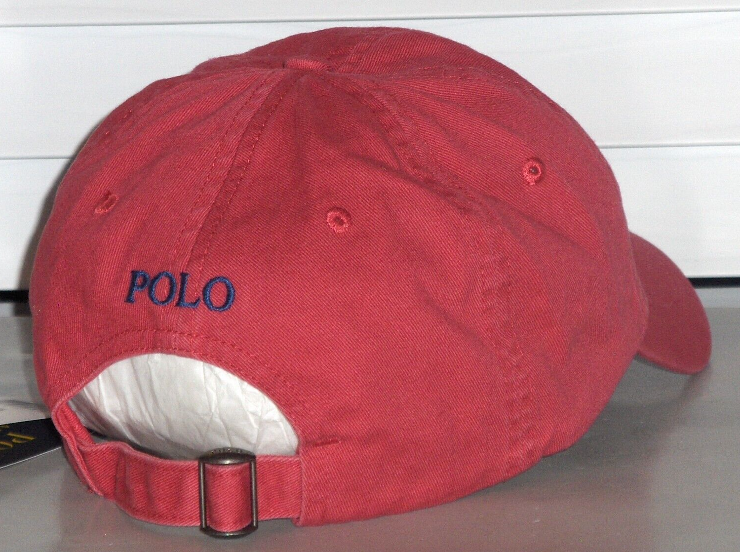 PONY POLO RALPH LAUREN Cappello Cappello Baseball Cinese Da Uomo VINTAGE SCURO CORALLO ROSSO