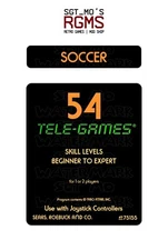 Atari 2600/Sears Tele-Games Replacement Label -  Soccer