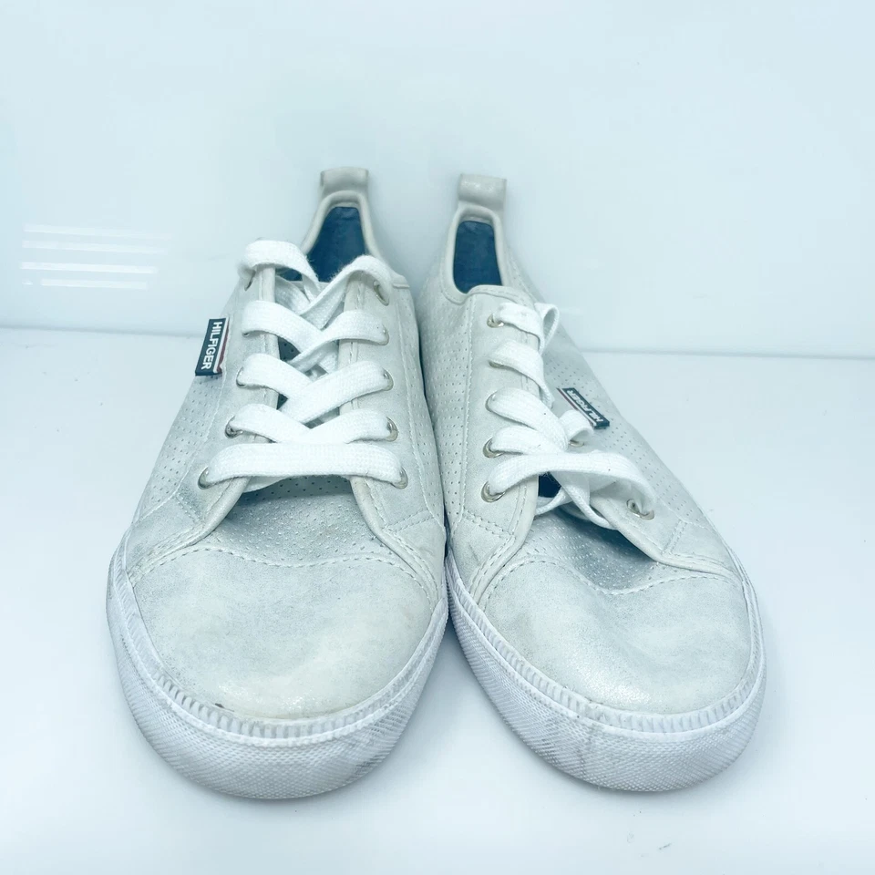 Tommy Hilfiger Niños Laniel Gris Con cordones Parte Superior Baja Informales Zapatos Tenis Talla 6C Foto 3 de 4
