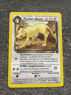 DARK PERSIAN UNCO - POKEMON 42/82 TEAM ROCKET EDITION 2 NEAR MINT DE