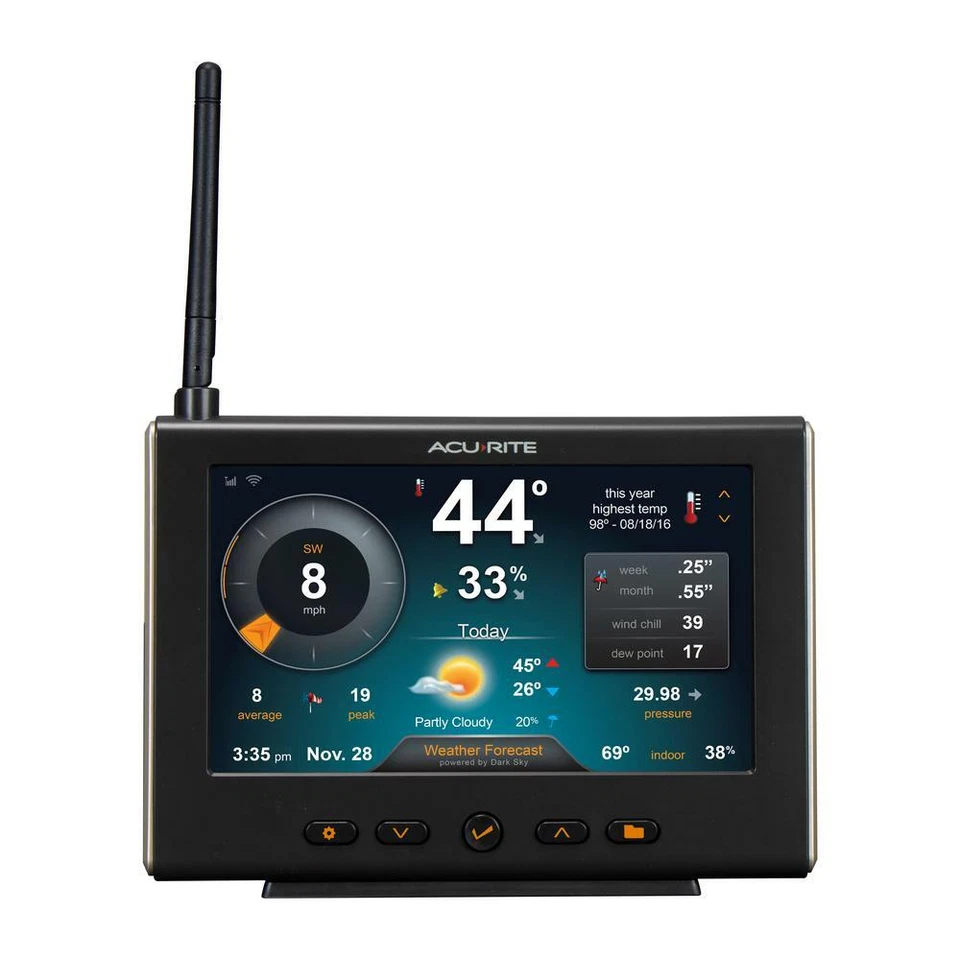 AcuRite Weather Station Dimmable Display Wind Speed Humidity Lightning Detector - Image 2 of 4
