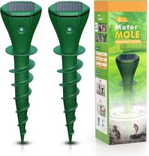 Solar Powered Mole Repellent Ultrasonic Mole Repellent For Lawn Yard Garden