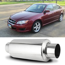 For 06-2009 Subaru Legacy 2.5" Inlet/Outlet 12" Length Muffler Exhaust Resonator