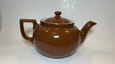 Vintage Hall China Company Chocolate Brown 5-cup Boston Teapot USA