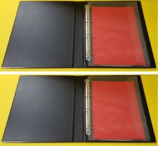 2x Ringbuch Ordner PVC A4+ÜBERGRÖßE Folio Format BLACK 4-Ringe, Einschubtasche
