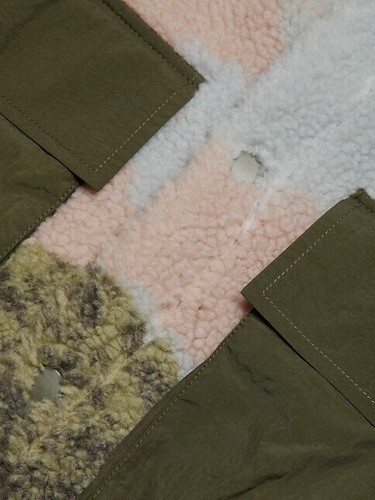 $290 Twenty Montreal Women's Blue Army Sherbrooke Sherpa Shacket Jacket Size M - Picture 6 of 7