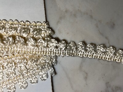 4.25 yards cream ivory loop GIMP upholstery craft BRAID trim 1/2'' wide