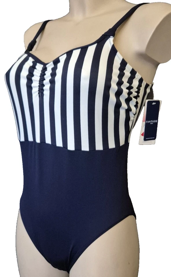 Fantasie SWIM Badeanzug mit Bügel BH Gr.70G UK 32F Blau Einteiler Cote d Azur - Bild 2 von 4