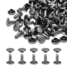 200Sets 8mm Round Double Caps Leather Rivets Studs for Bags Shoes Hats DIY