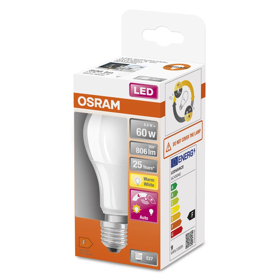 OSRAM STAR+ LED Lampe mit E27 Sockel, Warmweiss(2700K), 9W, mit - Bild 2 von 2
