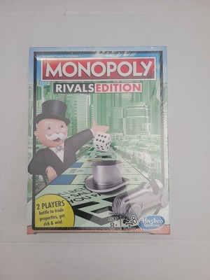 Monopoly Rivals Edition Game, NEW! Age 8 up Hasbro Games Board, Cards Houses