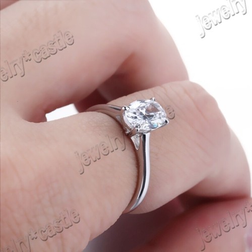 Sale Solid 10k Rose Gold Oval Cut 8x6mm Briliant Aaa Cubic Zirconia Classic Ring - Picture 6 of 6