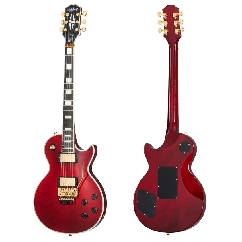 Epiphone Alex Lifeson Les Paul Custom Axcess Quilt Ruby Electric