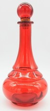 BOTTIGLIA "NAPOLEON" 100 CL 1 LITRO IN VETRO TRASPARENTE ROSSO + TAPPO IN VETRO