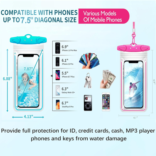 funda impermeable para celular protector de agua case a prueba d pantalla tactil - Picture 5 of 12