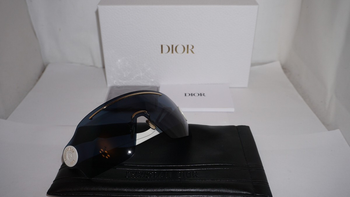 Dior White and Gold Shield Sunglasses Dior Shield Sunglasses - Etsy main image 3