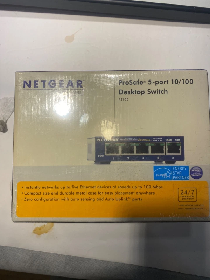 NetGear ProSafe 5-port10/100 desktop switch new in box - Image 2 of 4