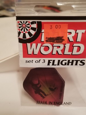 Dart World vintage 90's black/gold Fisherman dart flights