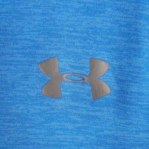 UNDER ARMOUR Size XL Long Sleeve Hooded Performance 1/4 Snap Polo Shirt Blue UV+ - Picture 4 of 12